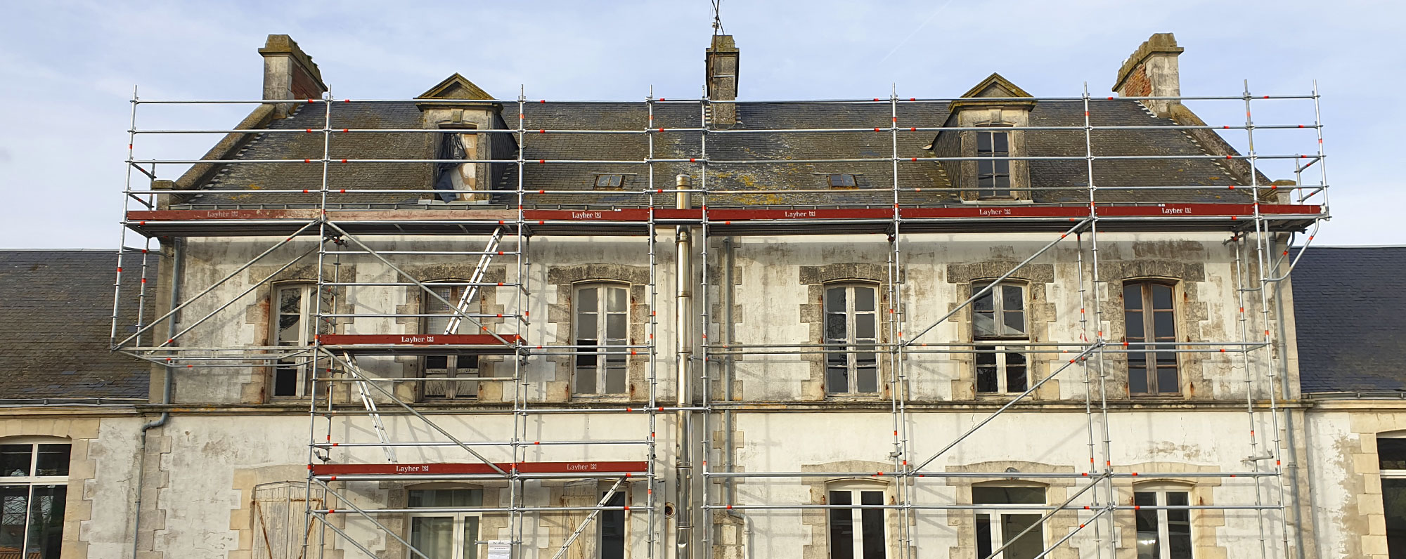 Echafaudage Dal'Echelle école Ile d'Elle