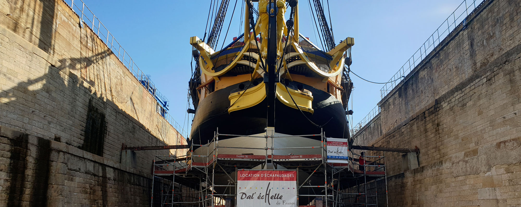 Hermione - échafaudage navire - Dal'échelle de France